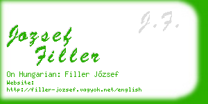 jozsef filler business card