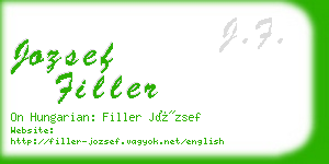 jozsef filler business card
